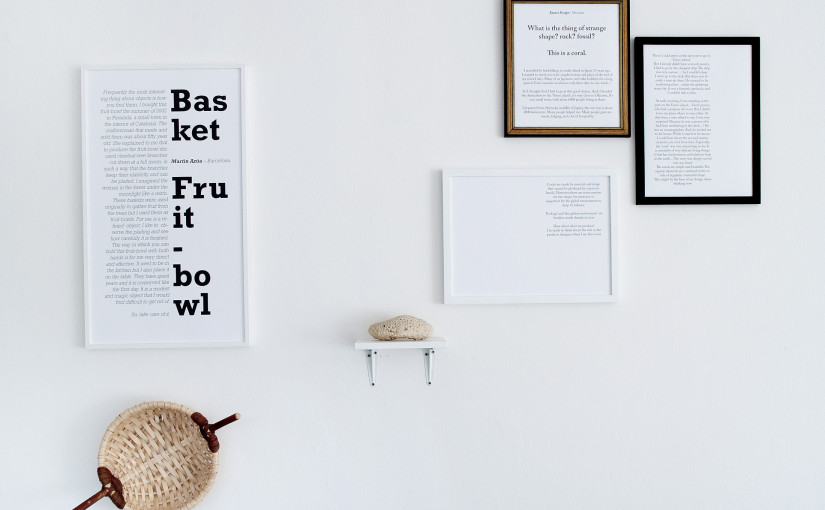 Exhibition: Storie di cose. Photo: Oliver Oppitz