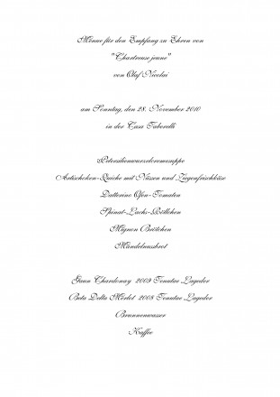 Menu for Chartreuse Jeune
