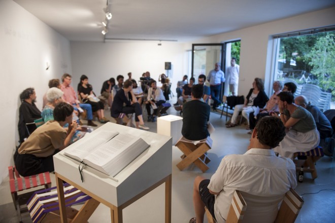 Beatrice Catanzaro, Kolar Aparna: A metaphorical approach
to migration and borders:
Voices from Bolzano, Photo: Ivo Corrà, 2016