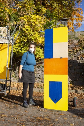 Co-Carts, test-ride, October 2020, a project by orizzontale. Courtesy Lungomare. Image by Giulia Faccin