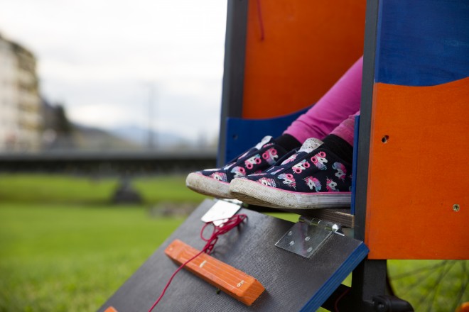 Co-Carts, test-ride in October 2020, a project by orizzontale. Courtesy Lungomare. Image by Giulia Faccin